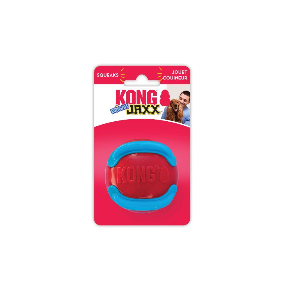 Kong Jaxx Brights Ball Squeak and Fetch Rubber Dog Toy - Assorted - Medium  