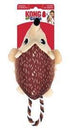 Kong Tuggz Hedgehog Internally Roped Squeak and Crinkle Plush Nylon Dog Toy - Medium/Large  