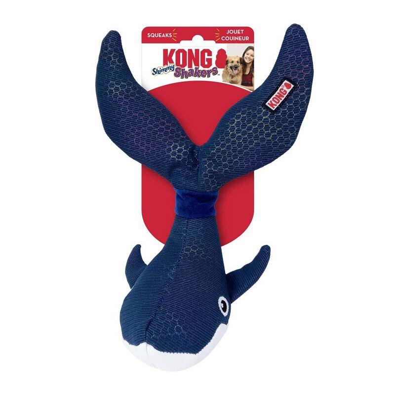 Kong Shakers Shimmy Whale Squeak and Plush Nylon Dog Toy - Medium  