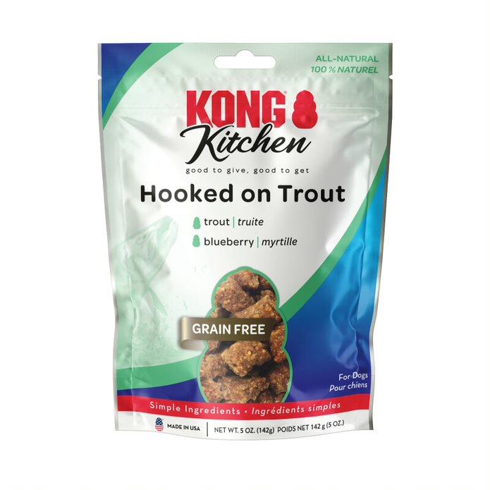 Kong Kitchen Grain-Free Hooked on Trout and Blueberry Soft and Chewy Dog Treats - 5 Oz  