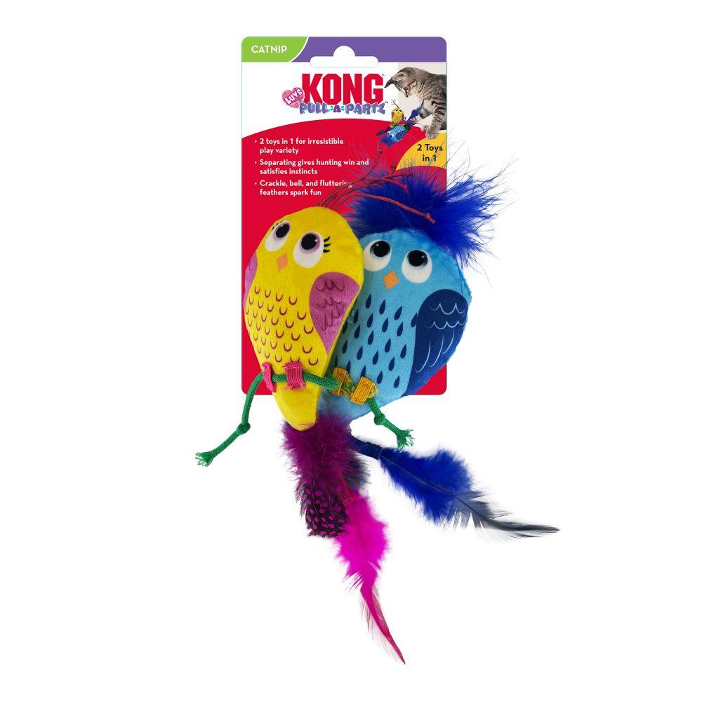 Kong Pull-a-Partz Luvs Bird 2-Piece Crinkle and Feather Cantnip Cat Toy  