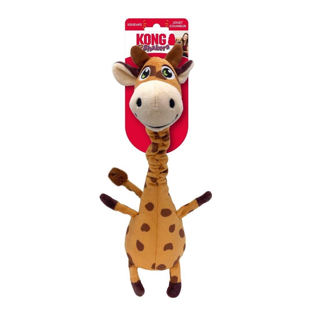 Kong Shakers Bobz Giraffe Flexible Squeak and Plush Dog Toy - Medium  