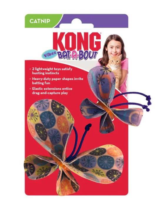 Kong Bat-a-Bout Vibez Butterfly Cat Toy - 2 Pack  