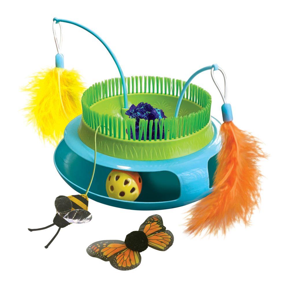 Kong Playground Garden Interactive Teaser Feather Cat Toy  