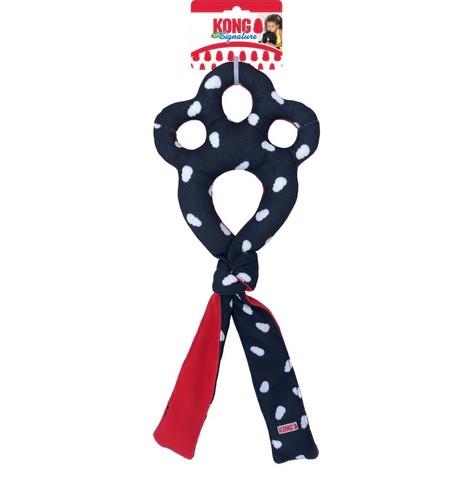 Kong Signature Chucker Paw Print Tug and Fetch Nylon Dog Toy  