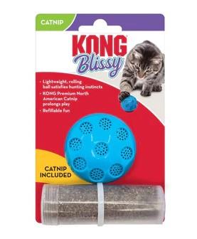 Kong Bissy Ball Mesh and Rubber Cat Toy with Catnip  