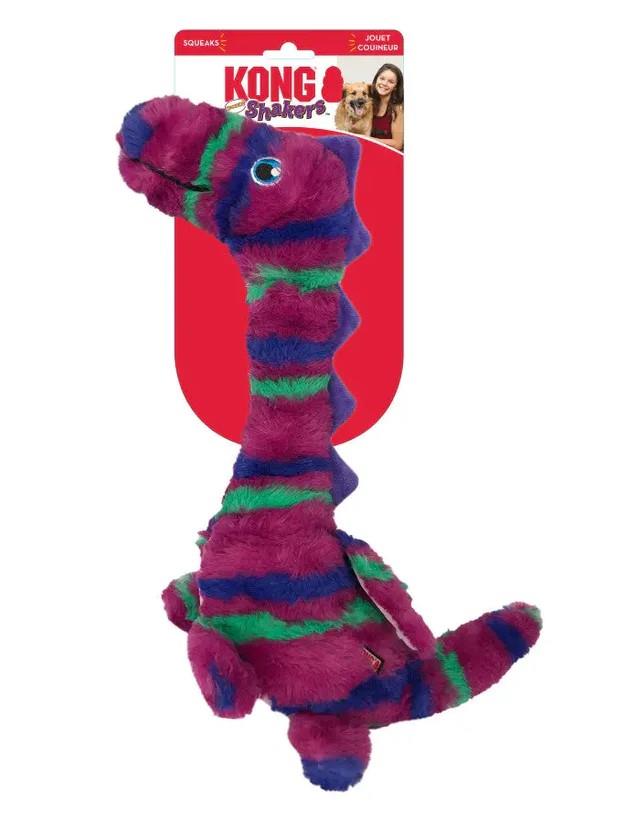 Kong Shakers Honkers Dragon Squeak and Plush Dog Toy - Large  