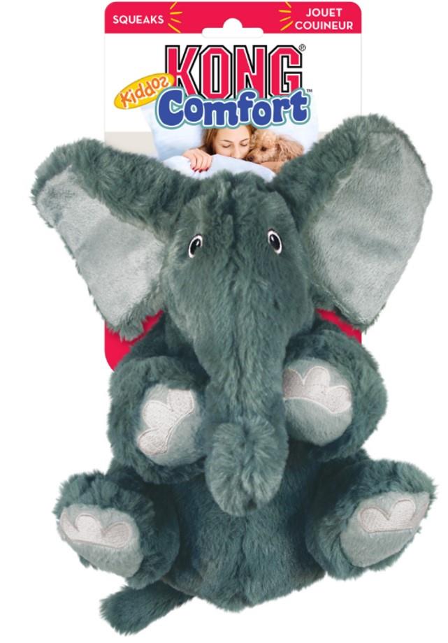 Kong Comfort Kiddos Jumbo Elephant Squeak and Plush Dog Toy - X-Large  