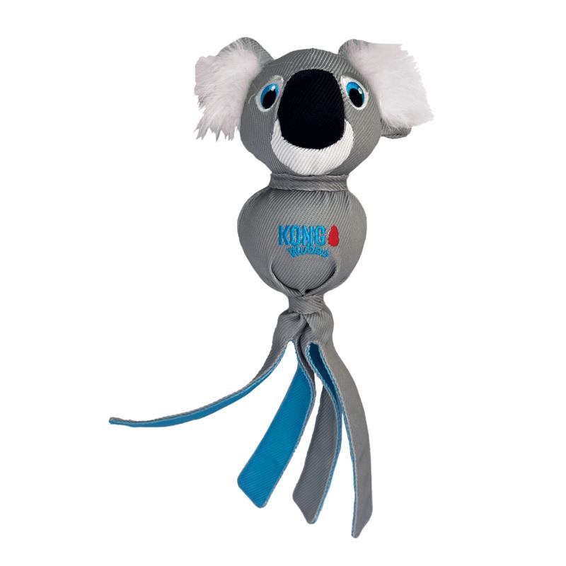 Kong Wubba Zoo Koala Squeak and Fetch Nylon Dog Toy - Gray - Large  