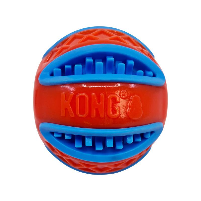 Kong Chi-Chewy Zippz Oral Hygeinic Grooves Ball Dog Toy - Medium  