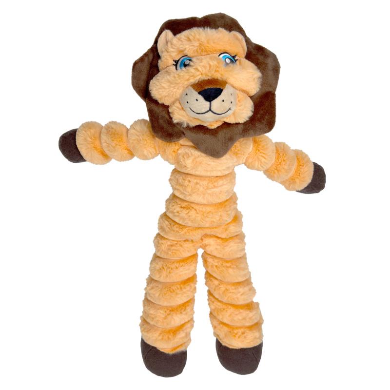 Kong Shakers Crumples Lion Squeak and Plush Dog Toy - Orange - X-Large  