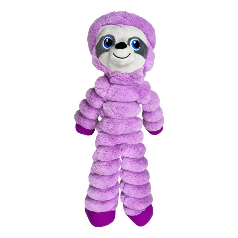 Kong Shakers Sloth Squeak and Plush Dog Toy - Purple - X-Large  