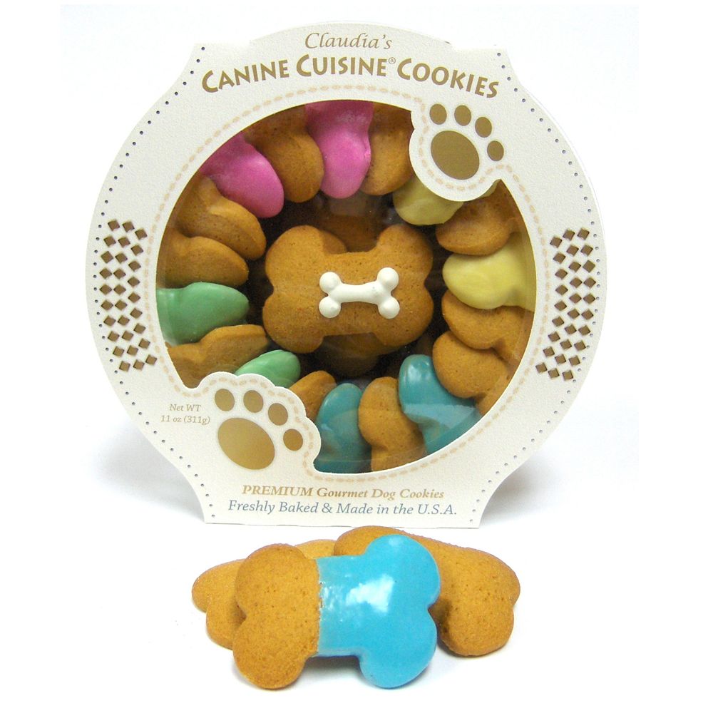 Claudia's Canine Bakery Canine Treats Carousel of Party Bones Biscuit Dog Treats - 11 Oz - 12 Pack