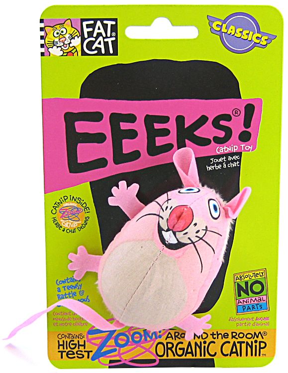 Fat Cat Petmate Classic Eeks Original Plush Catnip Cat Toy