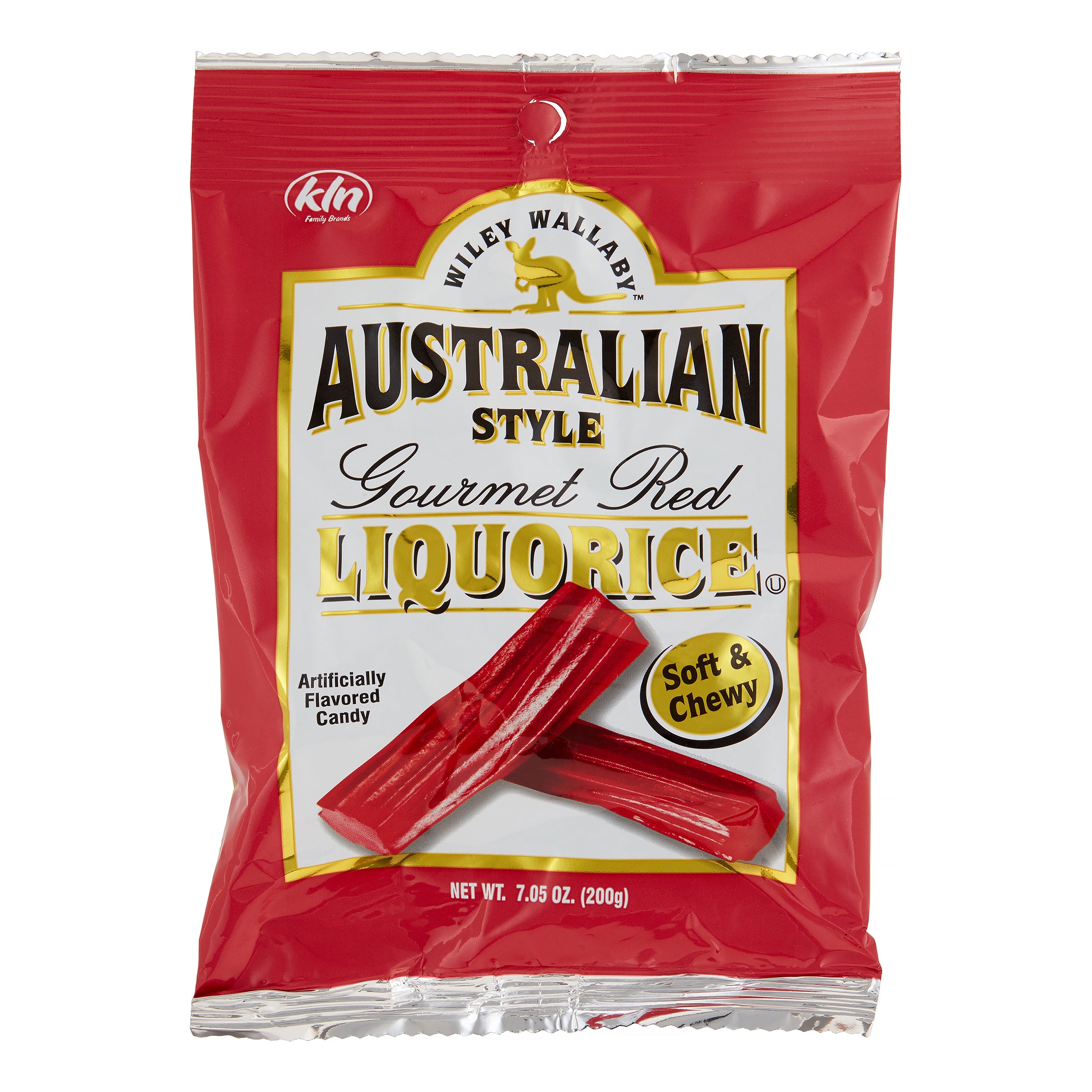 Wiley Wallaby Classic Red Strawberry Licorice Real Fruit Soft and Chewy Dog Treats - 7.05 Oz - Case of 12