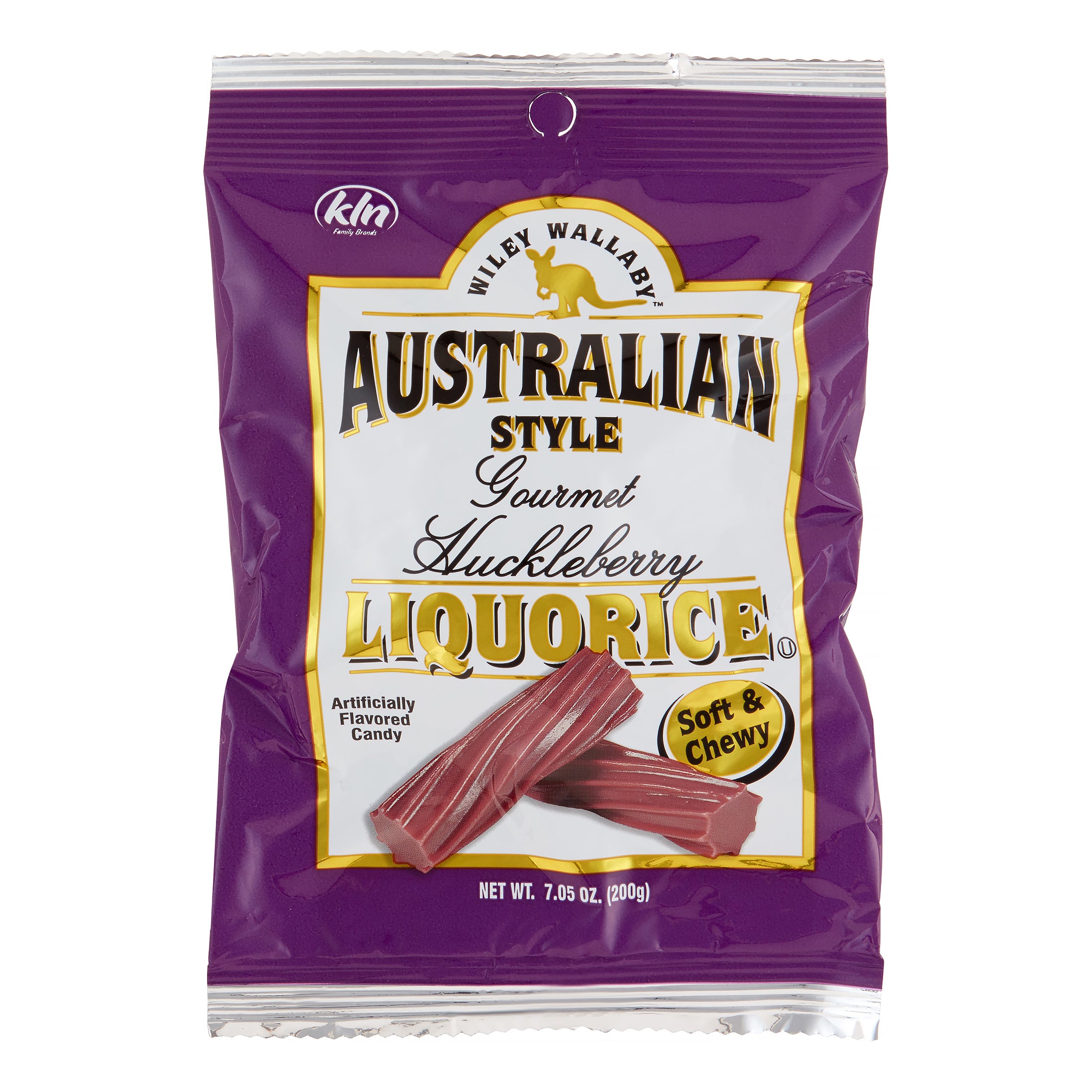 Wiley Wallaby Huckleberry Licorice Real Fruit Soft and Chewy Dog Treats - 7.05 Oz - Case of 12