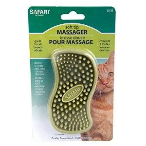 Coastal Safari Rubber Curry Soft-Tip Rubber Massager Cat Brush
