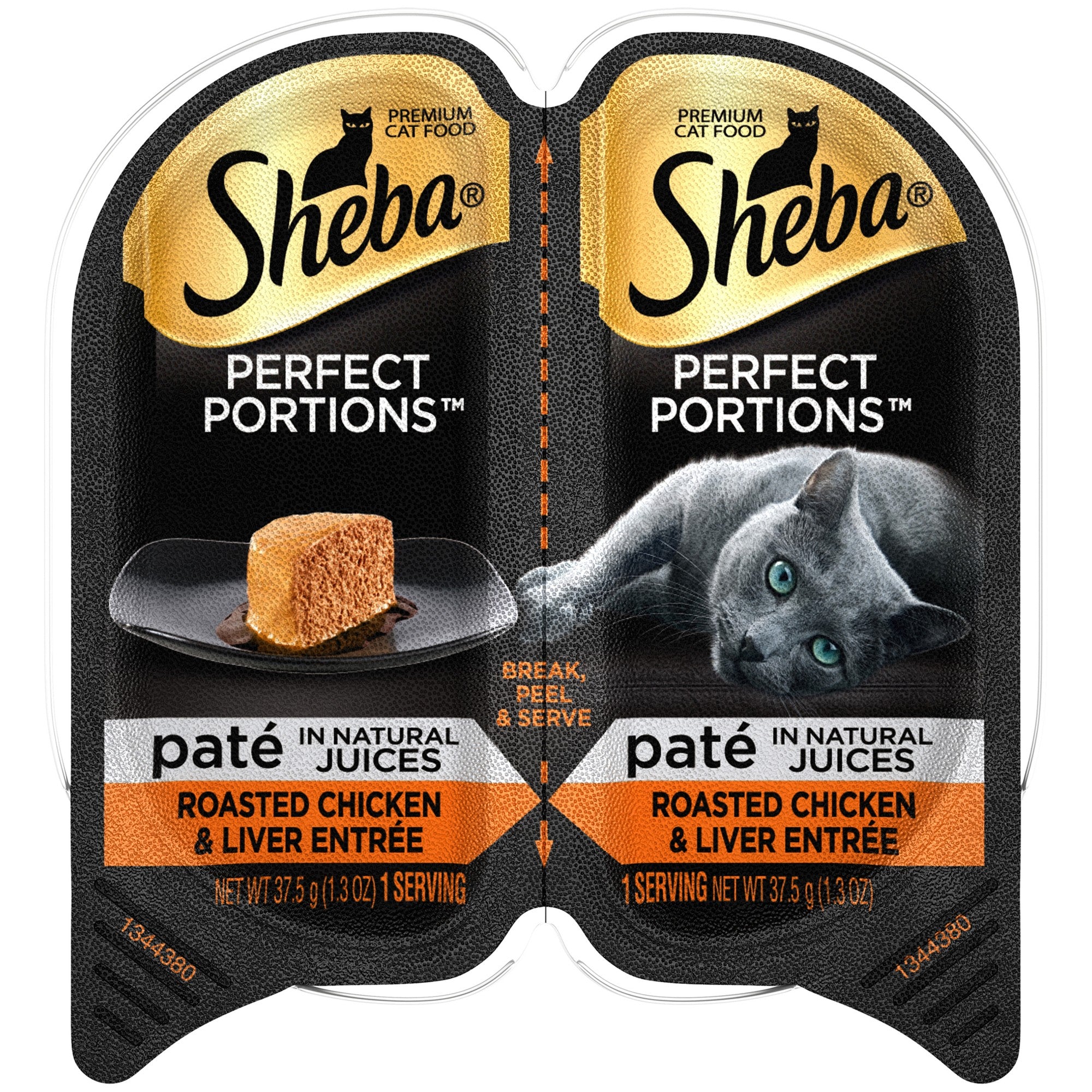 Sheba Perfect Portions Roasted Chicken and Liver Pate Twin Pack Wet Cat Food Trays - 2.65 Oz - Case of 24 Default Title