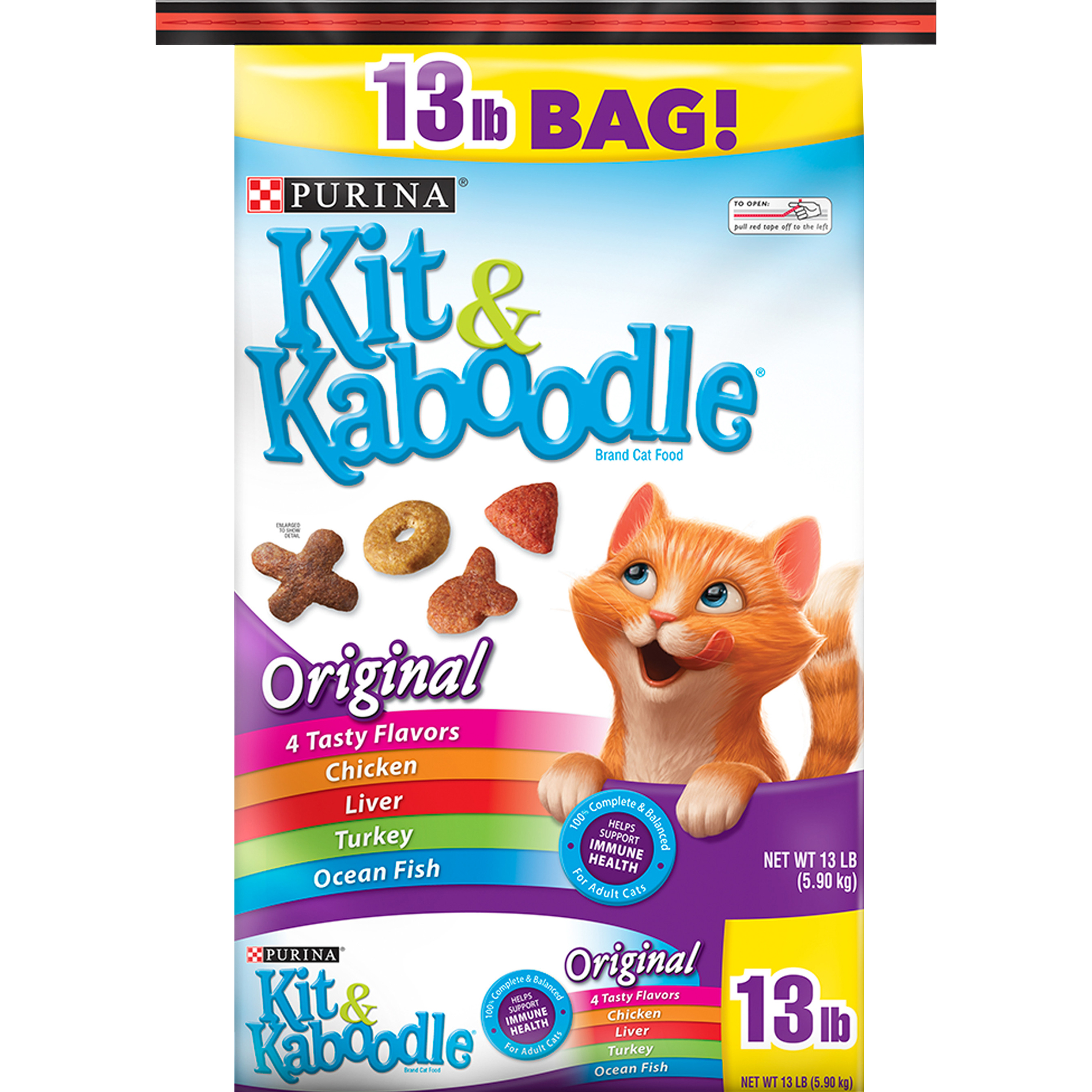 Purina Kit N Kaboodle Original Chicken Liver Turkey and Oceanfish Dry Cat Food - 13 Lbs