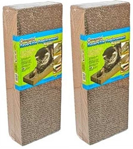 Ware Corrugated Cardboard Cat Scratcher Pads - L:18.75 X W:7.25 X H:1.75 Inch - 2 Pack 