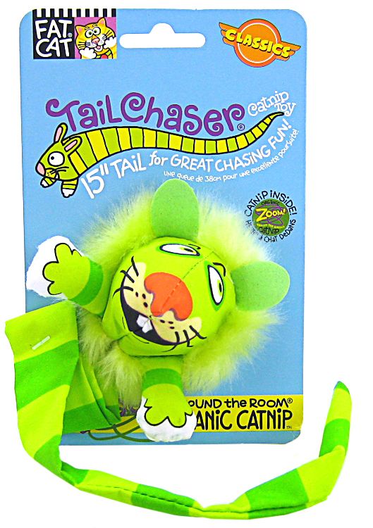 Fat Cat Petmate Bamboo Kitty Hoots Tail Chaser Catnip Cat Toy - Assorted Color
