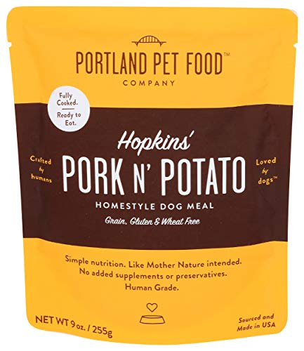 Portland Pet Food Homestyle Hopkin's Pork N' Potato Wet Dog Food Pouch - 9 Oz - Case of 8