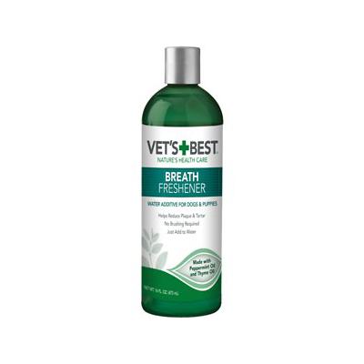 Vet's Best Breath Freshener Liquid Water Additive for Dogs and Puppies - 16 Oz