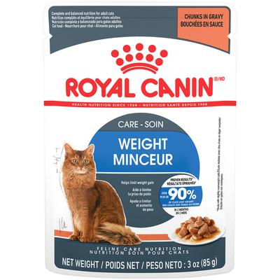 Royal Canin Feline Care Nutrition Weight Care Chunks in Gravy Wet Cat Food Pouch - 3 Oz - Case of 12