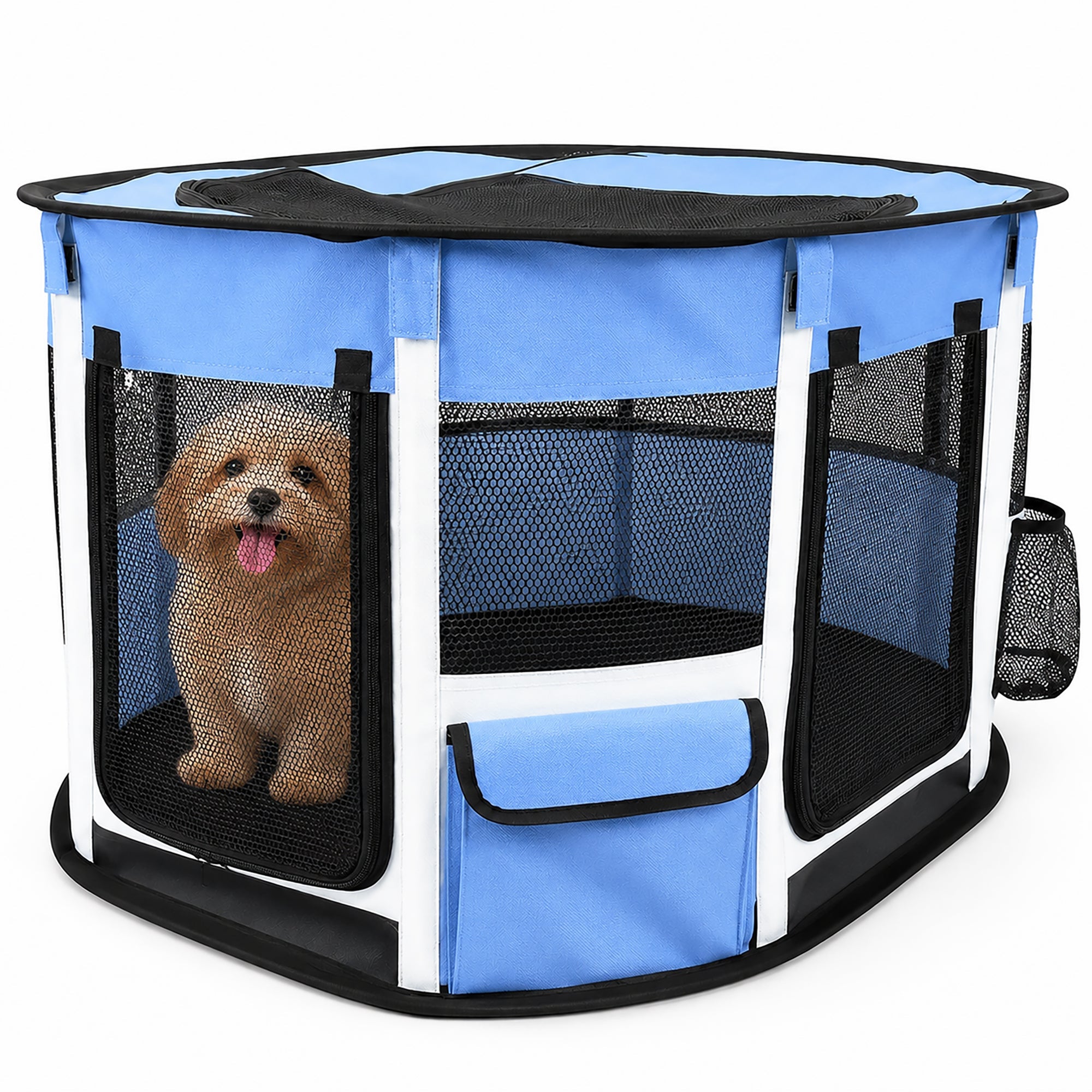 Pet Life ® “GoHaven” Collapsible Sturdy Travel Pet Playpen