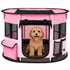 Pet Life ® “GoHaven” Collapsible Sturdy Travel Pet Playpen Small Pink