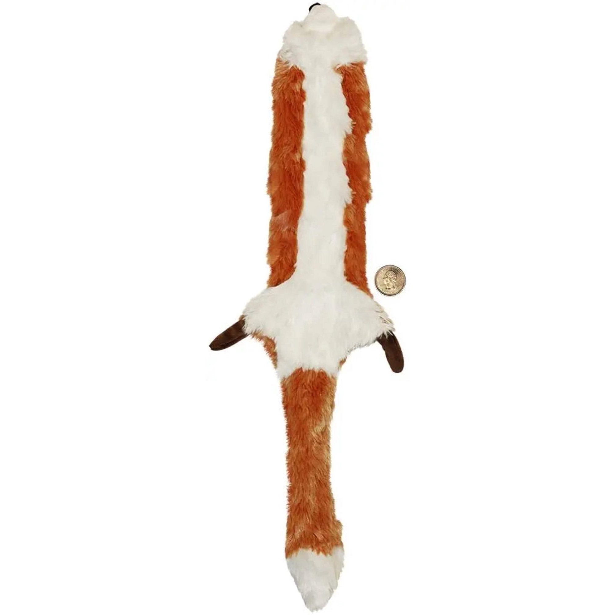 Ethical SPOT Skinneeez Stuffing-Free Fox Squeak and Soft Dog Toy - Large - 24 Inch