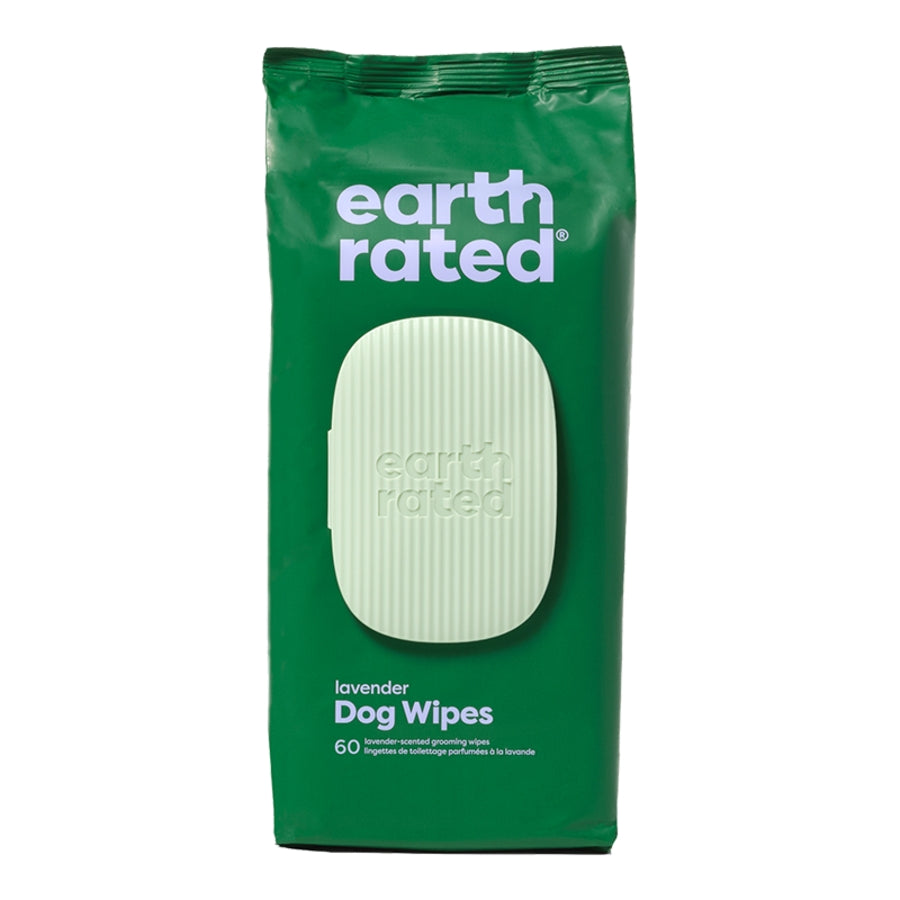 Earth Rated Lavender Scented Grooming Dog Wipes  - 60 Count