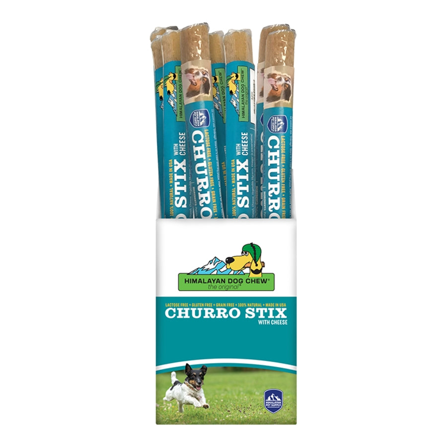 Himalayan Dog Chew Churro Stix Cheese Flavored Chewy Dog Treats - 10 Inch - 12 Count