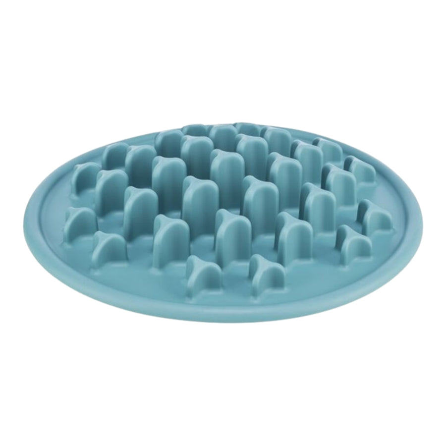 Trixie Pet Products Pillars Silicone Slow Feeding Dog Mat - Blue - 13.5 Inches