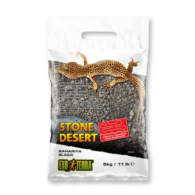 Exo Terra Bahariya Black Stone Desert Reptile Substrate - 11 Lbs