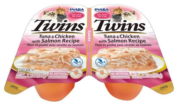 Inaba Tuna Chicken and Salmon Cat Treats - 2.46 Oz - 2 Pack - Case of 6