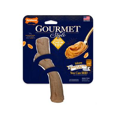 Nylabone Gourmet Style Stick Strong-Chew Peanut Butter Flavored Nylon Chew Dog Toy - Medium/Wolf