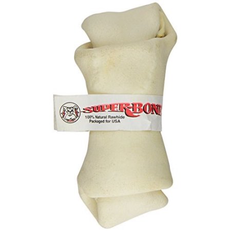 Lennox Super Bone Rawhide Knotted Bone Natural Dog Chews - White 6-7 Inch