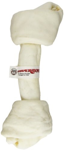 Lennox Super Bone Rawhide Knotted Bone Natural Dog Chews - White 12-13 Inch