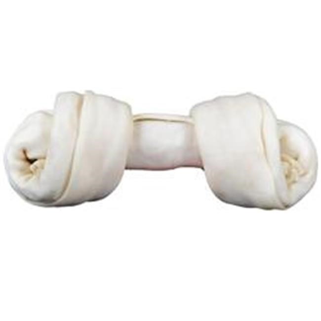 Lennox Super Bone Rawhide Knotted Bone Natural Dog Chews - White 9-10 Inch