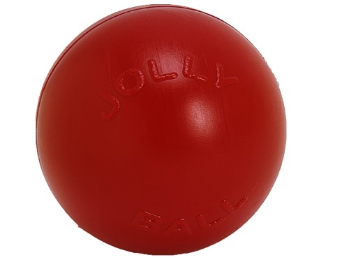 Jolly Pets Push N' Play Ball Fetch and Floating Dog Toy - Red - 14 Inch