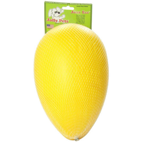 Jolly Pets Jolly Egg Fetch and Floating Dog Toy - Yellow - 8 Inch