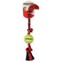 Mammoth Pet Products 3-Knotted Cotton Rope and Tug Dog Toy with Ball - Multi-Color - Mini - 11 Inch