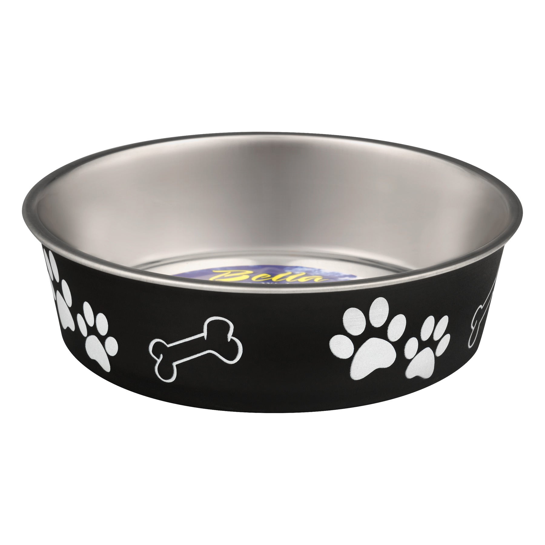 Loving Pets Bella Bowl Designer and Expressions Stainless Steel Cat and Dog Bowl - Espresso - Medium