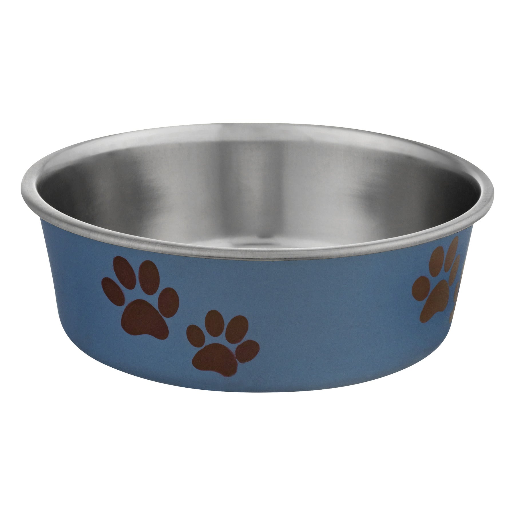 Loving Pets Bella Stainless Steel Cat and Dog Bowl Blueberry Blue Large