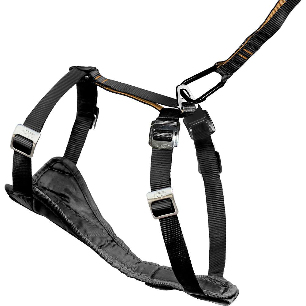 Kurgo Tru-Fit Enhanced Strength Smart Dog Harness with Seatbelt Tether Leash - Black - Extra Large