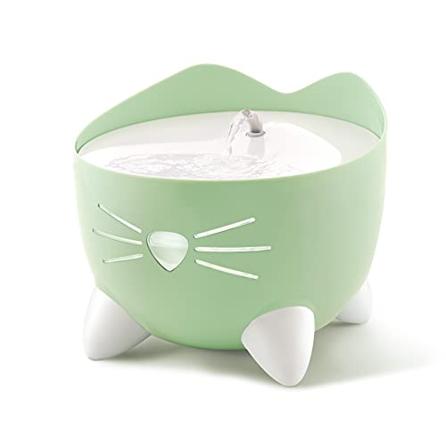 Catit PIXI Ergonomic Cat Water Drinking Fountain with Water Indicator - 2.5 Ltr Mint Green