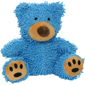 Mighty Microfiber Bear Ball Floating Squeak and Plush Dog Toy - Blue - Medium