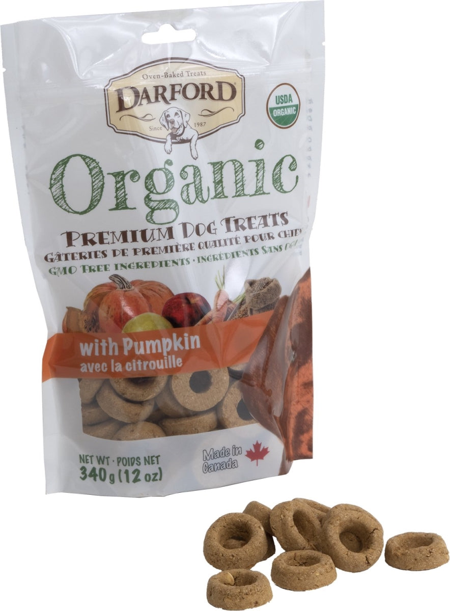 Darford Organic Premium Oven-Baked Circles Pumpkin Crunchy Dog Treats - 12 Lbs