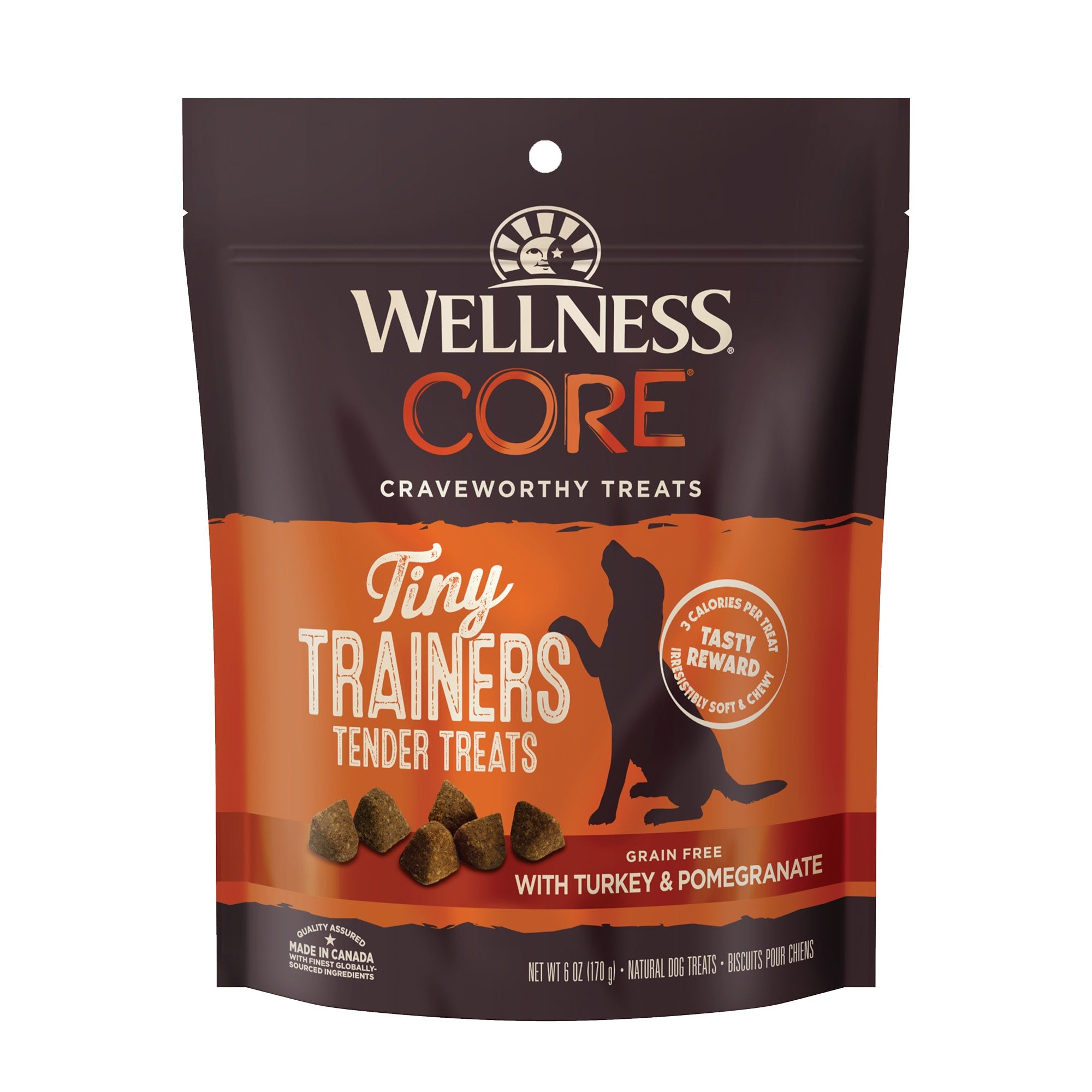 Wellness Core Tiny Trainers Grain-Free Tender Turkey and Pomegranate Soft and Chewy Training Dog Treats - 6 Oz  